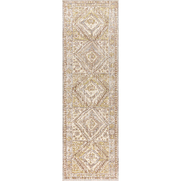 Darija Ornate Geometric Medallion Area Rug